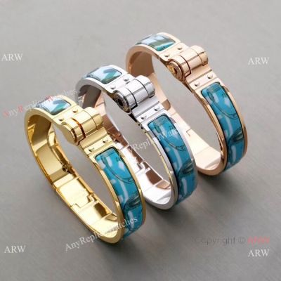 2019 New Hermes Blue Camouflage Bangle - Midsize - Classic Style